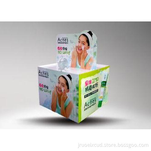 Remove acne corrugated pallet display for skin care product